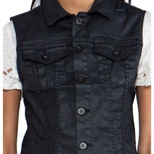AG Adriano Goldschmied Debbie Coated Vest Size M